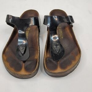 Birkenstock Sz 36/5 Gizeh Sandals Black